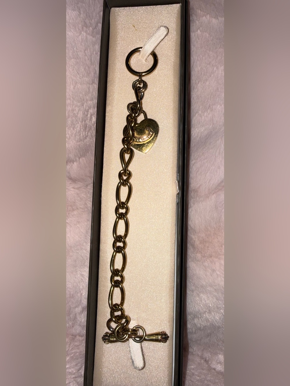 Juicy Couture Gold plated Heart Charm bracelet